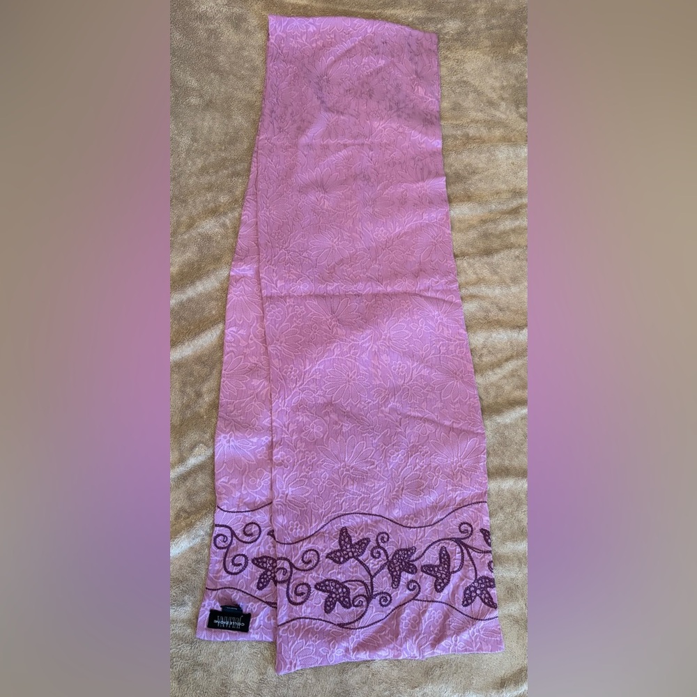 Juliana Collezione purple scarf with flowers